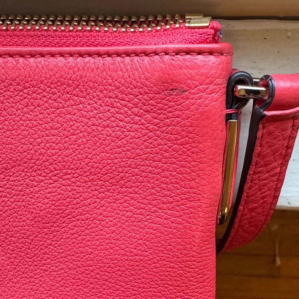 Coach Vibrant Coral/Pink Madison Crossbody Bag - Picture 7 of 8